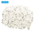 thumbnail image 3 of Unique Bargains Pendentifs Perles Factices 12 mm, Lot de 100 Perles Rondes Imitation Perle avec Strass, Beige Argenté, 3 of 6