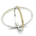 thumbnail image 2 of 0.245 ct Round Cut Natural Citrine Statement 18K White Gold Womens Engagement Ring, 2 of 5