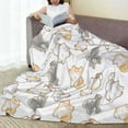 thumbnail image 4 of Funny Cat Print Fleece Blanket Soft and Lightweight Animals Decor Blanket Fuzzy Warm Throw Blanket for Couch Bed Chair 50x40 in, 4 of 7