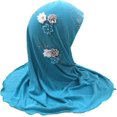 thumbnail image 1 of Little Girls Flowers Hijab Soft One Piece Bonnet Hat Arabian Bandana For Acsergery 2-6yrs Gift, 1 of 3