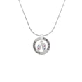 thumbnail image 2 of Delight Jewelry Multicolored Crystal Fortune Cookie Gymnastics Ring Charm Necklace, 18", 2 of 4