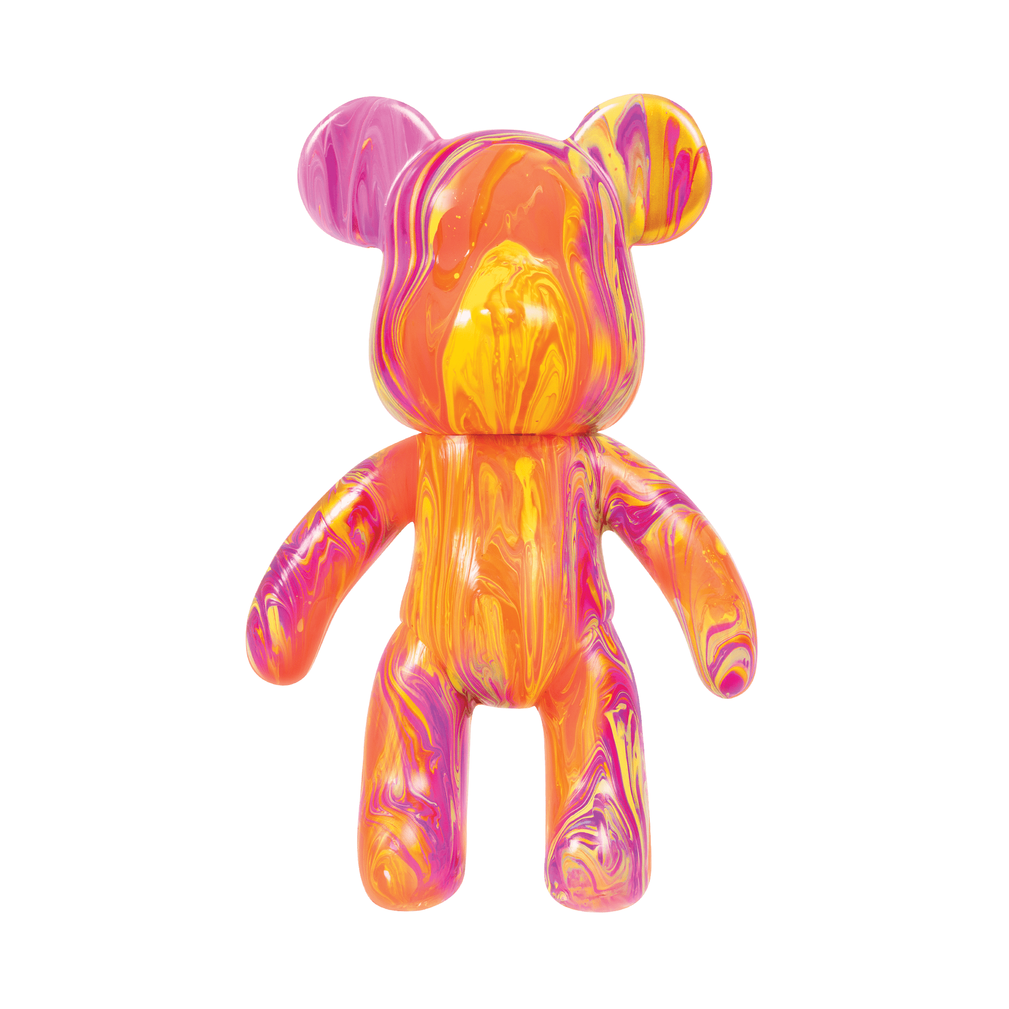 Pour Palz 9” Bear, Mango Sunset, DIY Paint & Pour Craft Kit for Kids Ages 5+