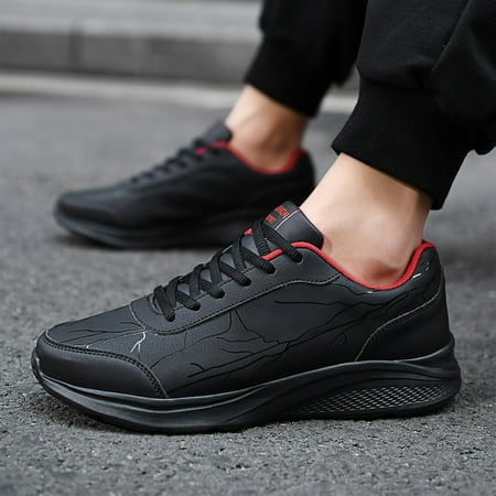 

ZTTD Low Top Leather Casual Lightweight Sports Men Shoes Walking Shoes