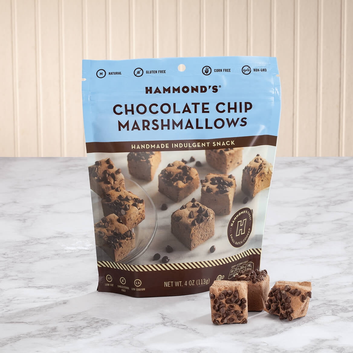 (3 pack) Hammond's Chocolate Chip Marshmallows 4 oz - Gluten-Free, Soy-Free, Dairy-Free Treats