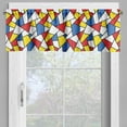 thumbnail image 4 of Ambesonne Mosaic Valance & Curtain, Colorful Retro Stained Glass, 55"x30", Multicolor, 4 of 6
