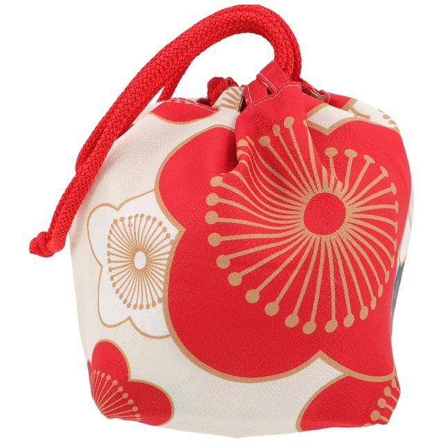 KAKOWELY Bolsa con cordón de estilo japonés, bolso de kimono japonés, bolsa portátil para teléfono