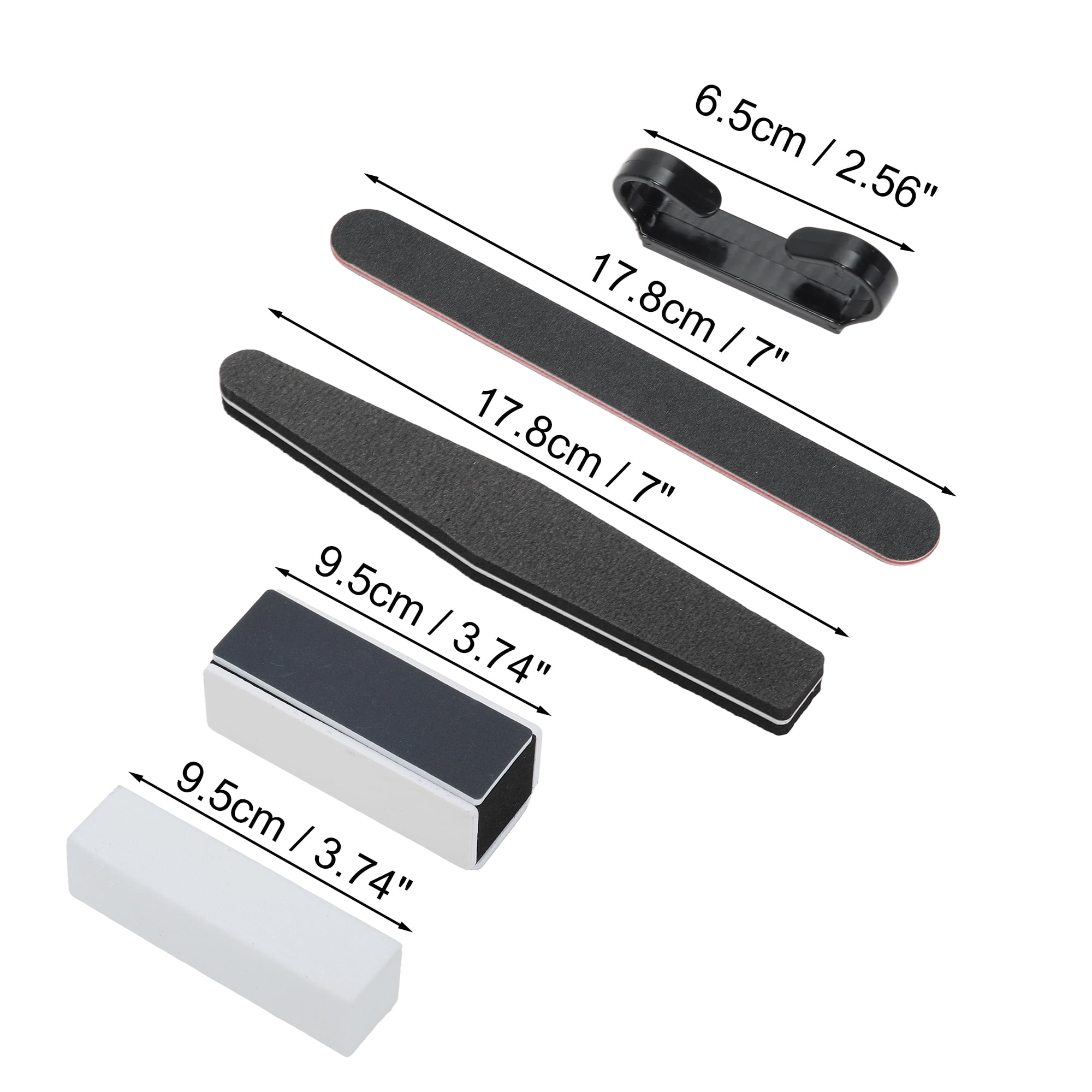 Unique Bargains Durable Manicure Tools Kit Essential For Nail Care Black White