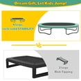 thumbnail image 6 of 72" Toddler Trampoline with Safety Enclosure Net, Conchico Oval Indoor Kids Trampoline with Gym Bar, Basketball Hoop, Mini Trampoline for Kids, Small Trampoline with Net, Green, 6 of 9