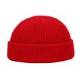 thumbnail image 2 of Guiexla Unisex Winter Hat Knitted Warm Thick Elastic Anti-slip Regular Fit Solid Color Folded Edge Round Dome Top Women Men Cycling Cap Beanie, 2 of 8