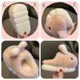 thumbnail image 4 of Otqutp Girls Cute Plush Bunny Slippers Kids Rabbit Soft Fleece Lined House Slipper Winter Platform Furry Non Slip Home Shoes, 4 of 6