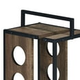 thumbnail image 6 of Furniture of America Mayfield 11.41"Width Wood 3-Bottle Wine Rack with Handle, Reclaimed Oak, 6 of 7