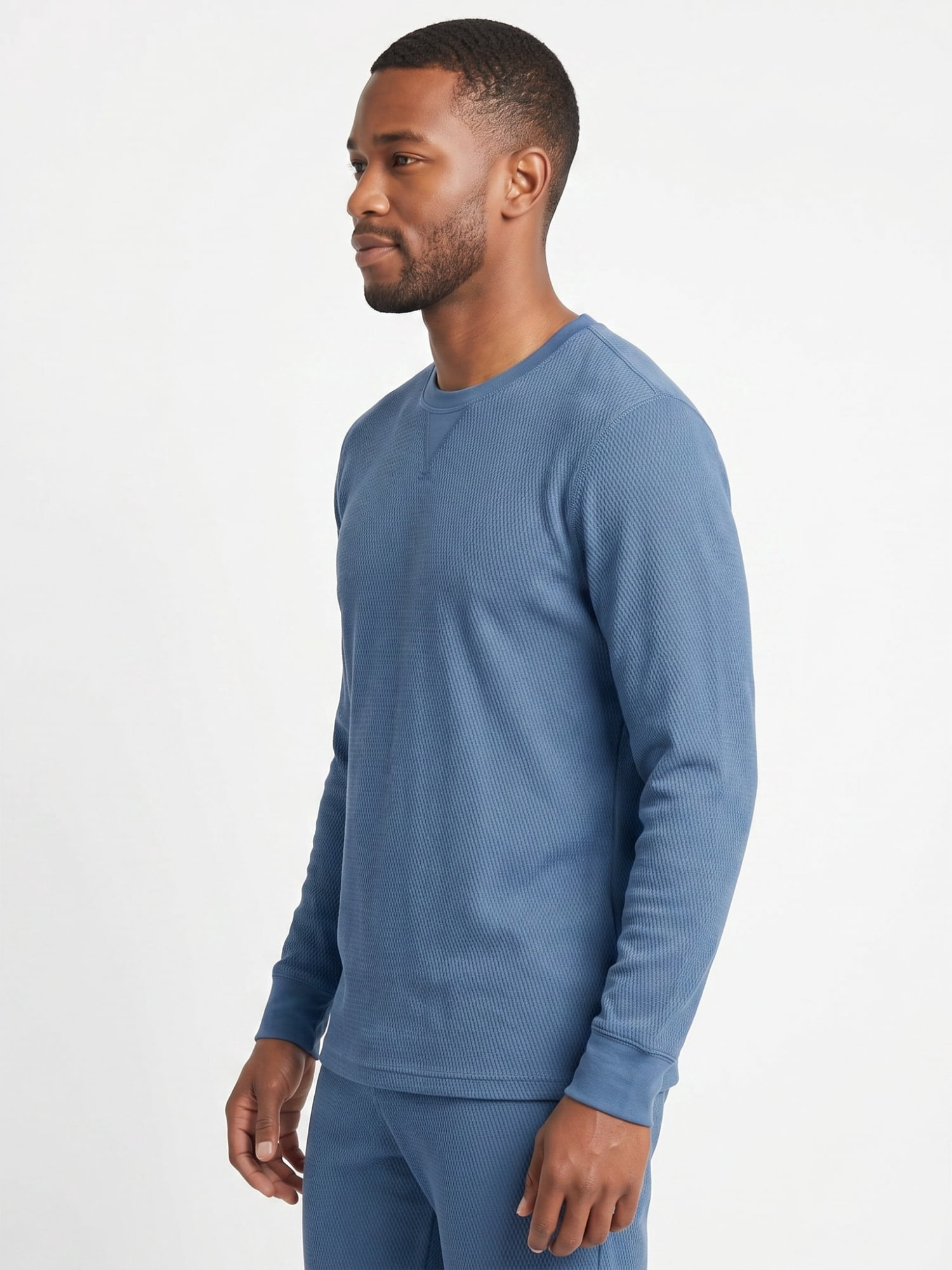 Hanes Men's Long Sleeve Cozy Brushed Raschel Sleep Top, Sizes S-2XL