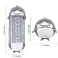 thumbnail image 4 of KKL Kids Sleeping Bag with Pillow ,2-in-1 Foldable Gray Shark Sleeping Bag ,Soft Comfortable Warm All Seasons Sleeping Bag Pillow for Kids 48*18 inch, 4 of 5