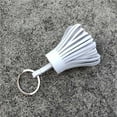 thumbnail image 4 of Keychain Decorative Keyring Leather Pendant Tassel Hanging Tassel Handmade Handicraft Key Chain Hanging Decoration Holder Purse Wallet White, 4 of 6