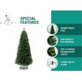 thumbnail image 4 of Naomi Home 9ft Slim Christmas Tree with Lights, Realistic Skinny Pencil Christmas Tree Prelit with 1455 Branch Tips, 500 Warm Lights and Metal Stand, Aritificial Christmas Tree, Árbol De Navidad, 4 of 9