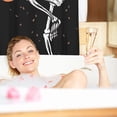 thumbnail image 4 of Halloween Trick or Treat Skull Witchy Shower Curtain, Funny Dance Skeleton Day of Death Gothic Bathroom Decor, Waterproof Fabric Polyester Curtain Set, with 12 Hooks 72 x 72 Black White, 4 of 5