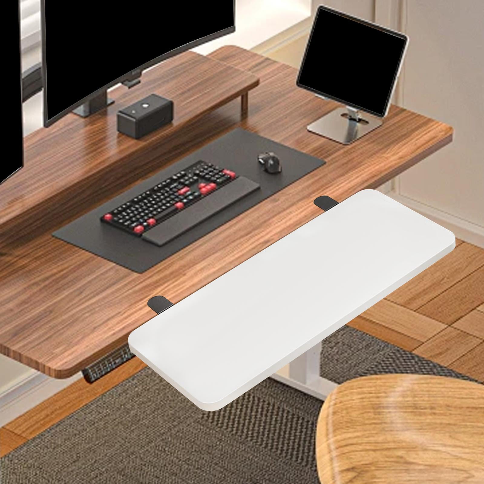 FashionCha Desk Board Wrist Office Foldable 50x20cm Desktop Extension Board Keyboard Tray White