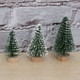 10Pcs 5Cm Mini Christmas Tree Decor with Snow Covered Pine DIY