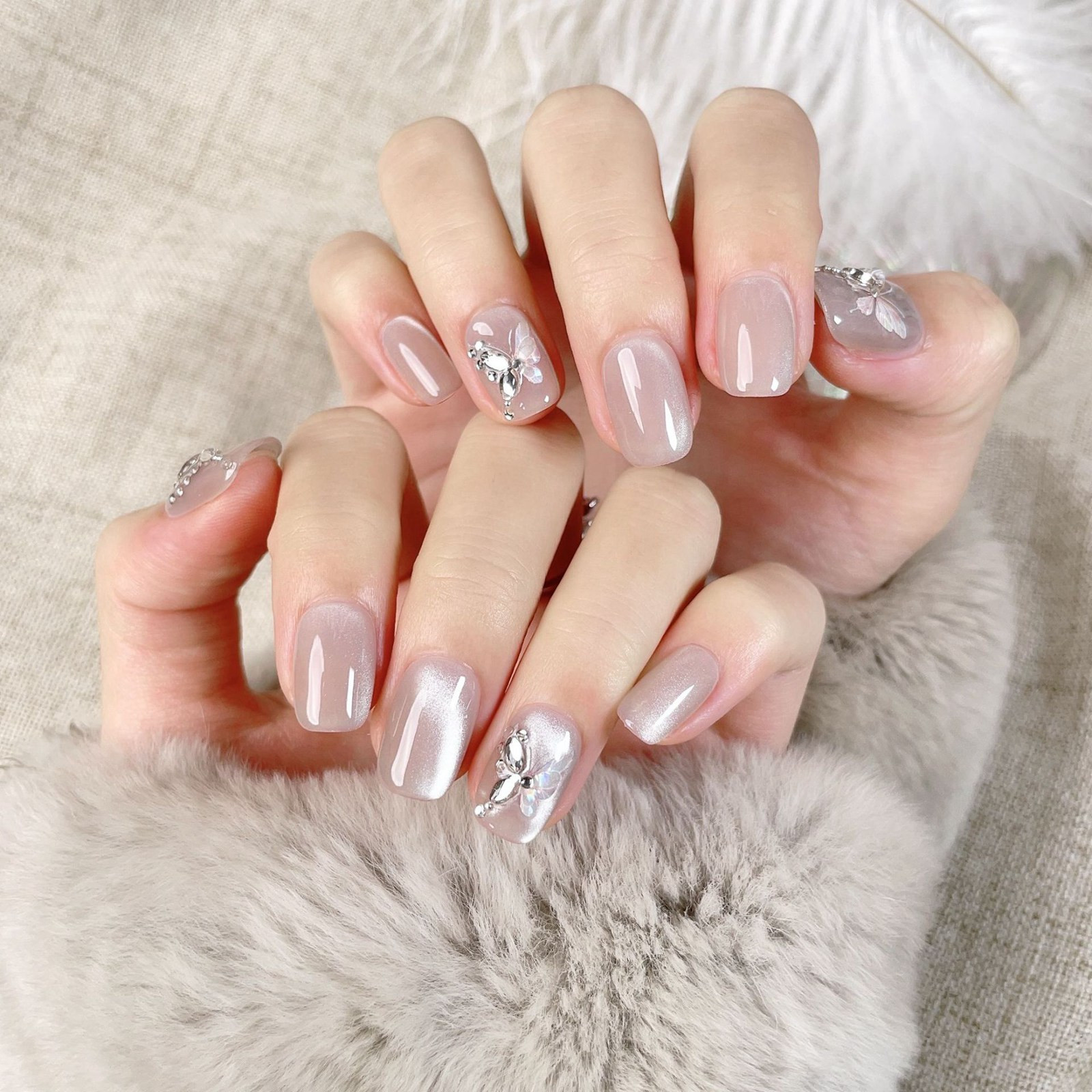 YIJIAKEJILSL Clear Coffin Shaped Nails Full Acrylic Nails Clear Short ...