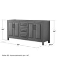 thumbnail image 7 of Wyndham Collection WCV252572DBBCXSXXMXX Daria 71" Double Free Standing Vanity Cabinet Only, 7 of 7