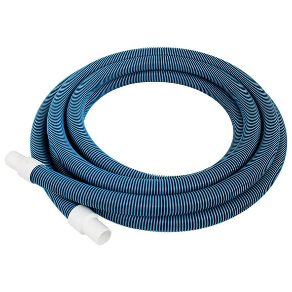 Pool Mate Premium-Deluxe Blue/Black Spiral Wound Swimming Pool Vacuum Hose
