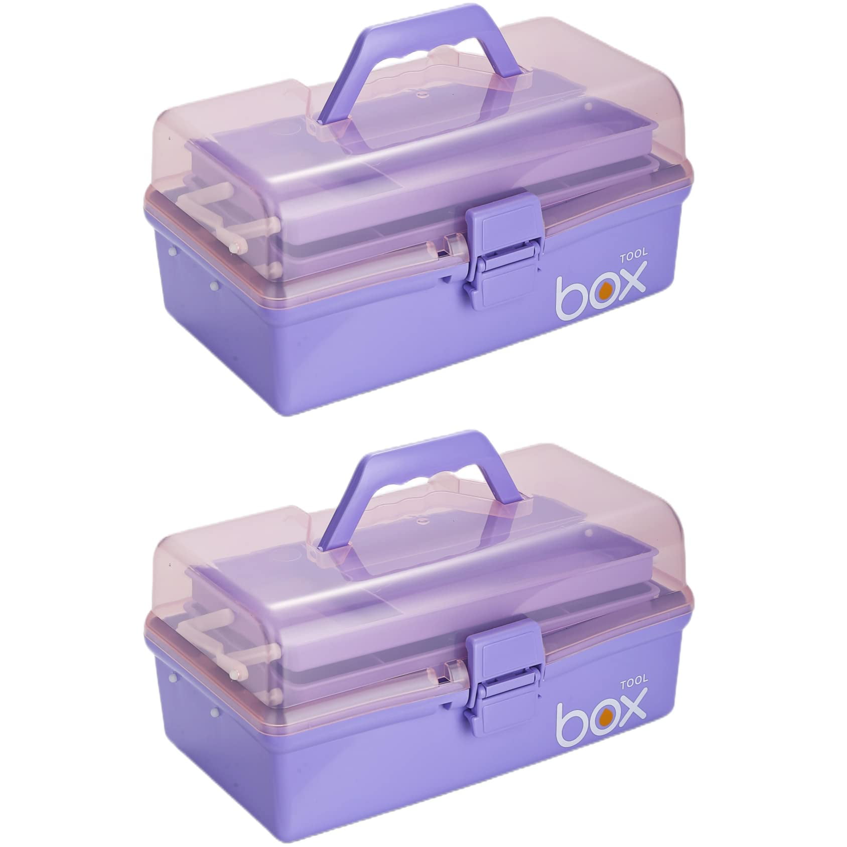 3-Layer Craft Storage Box, Purple