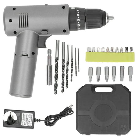 

Cordless Electric Drill with LED Display 2-Speed High Power 30N.m Torque Compatible with AC100-240V EU Plug Included