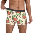 thumbnail image 2 of Salouo Frog Hold Strawberry Print Men's Boxer Briefs,Breathable Underwear Elastic Waistband Briefs for Men -XX-Large, 2 of 8