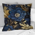 thumbnail image 2 of Designart "Enigmatic Blue Illusion" Damask Printed Throw Pillow, 2 of 5