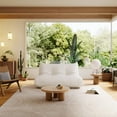 thumbnail image 5 of Indecor Home 51.5" Comfortable Lazy Sofa Togo Couch for Living Room Bedroom Loveseat Seater Floor Sofa White, 5 of 11
