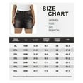 thumbnail image 3 of CASSIE LIZ Women's Plus Size Destructed Shortie Shorts Jeans 3X Black Elastic Waist Frayed Hem Shorts Pocket Casual Pants Summer Shorts Pants 3XL 24W, 3 of 3