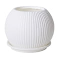 thumbnail image 2 of Macetas artificiales con platillos | Macetas decorativas de plástico para uso interior y exterior | Macetas pequeñas y medianas para suculentas y plantas de interior | Juego de 1, 2 of 6
