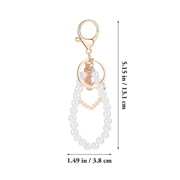 WEUVEB Fashion Faux Beaded Keychain Wristlet Pendant Charm for Backpack Purse Accessories