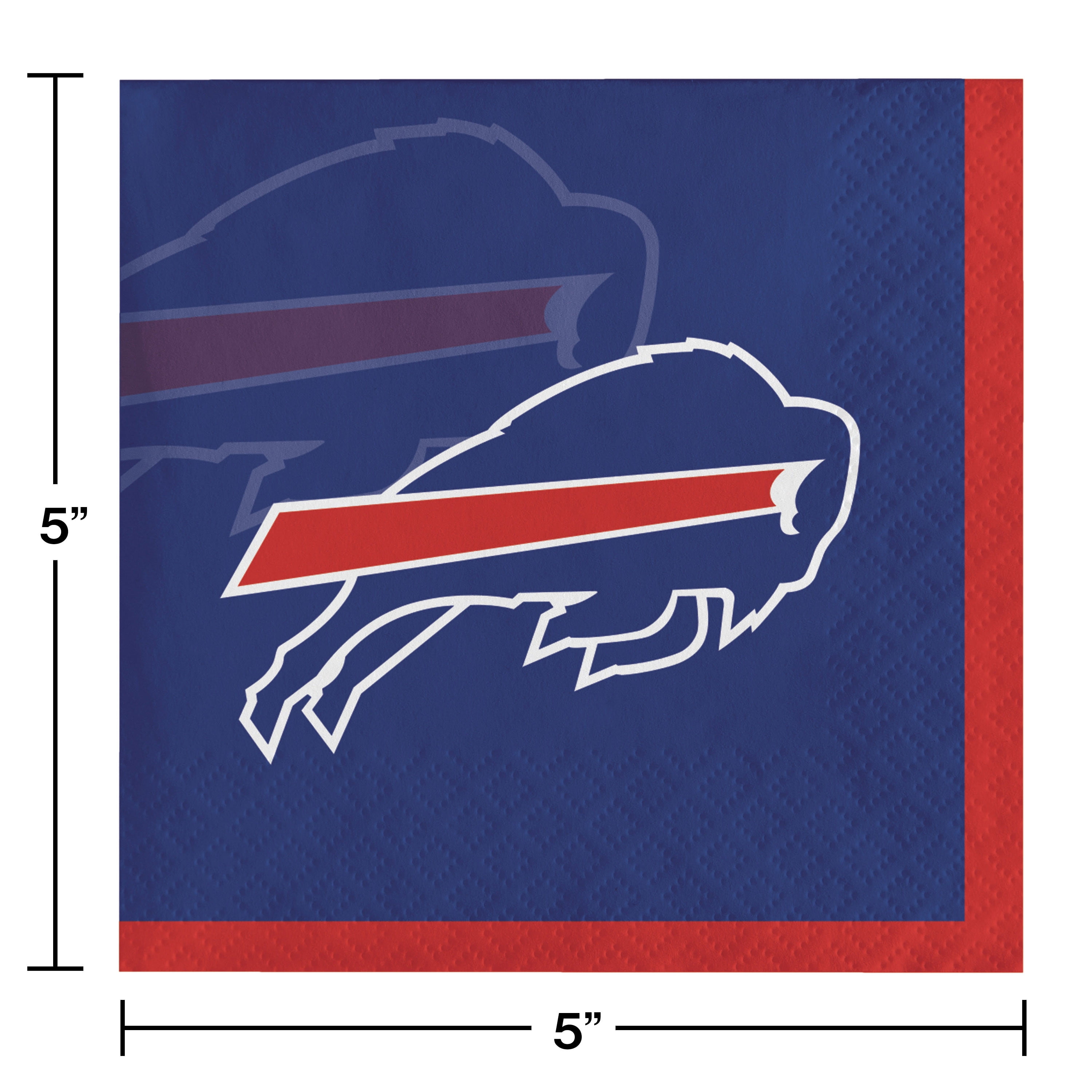 Buffalo Bills Paper Beverage Napkins 48 Count for 24 Guests