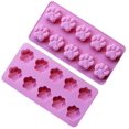 thumbnail image 1 of Paquete de 2 moldes de silicona de valor Mini Pet Paw Print Animal Paw Print para golosinas caseras para perros Hornear Chocolate CandyOven Microondas Congelador Seguro Sincero Hogar, 1 of 4