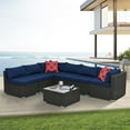 7Piece Patio Furniture Sets Outdoor Wicker Conversation Sets All