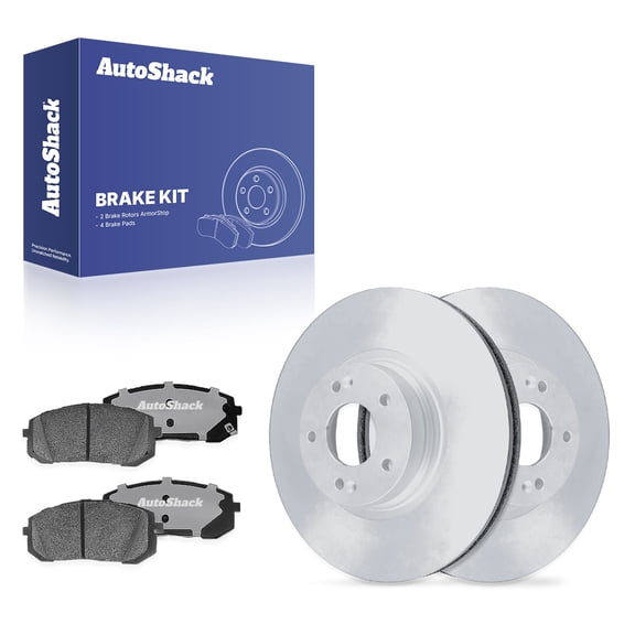 AutoShack Front Vented Coated Brake Rotors Ceramic Pads 6-PC Brake Kit Replacement for 2020-2025 Hyundai Sonata 2021-2025 Kia K5 2021-2025 Hyundai Elantra ArmorStop 12.01" (305 mm)