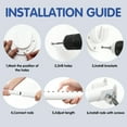 thumbnail image 7 of FENHRTVM Closet Rods for Hanging Clothes,17-54 Inch Adjustable Length Matte White, 7 of 7