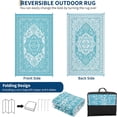 thumbnail image 3 of Outdoor Rugs8x10ft/9x12ft/10x14ft/9x18ft/10x20ft Waterproof Portable for Patio, Reversible Outdoor Plastic Straw Rug for Camping, RV Mat Modern Plaid Outdoor Rugs for Porch, Deck, Backyard, Balcony,, 3 of 8