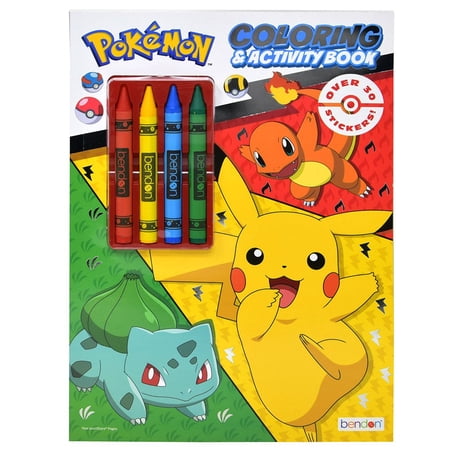 Pokemon Coloring & Activity Book W/ Crayons & Advanced Coloring Book
