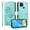 Green, variant on Flip Phone Case for OPPO A15s, Kickstand and 3 Card Slots, Shockproof and Scratch Resistant, Green
