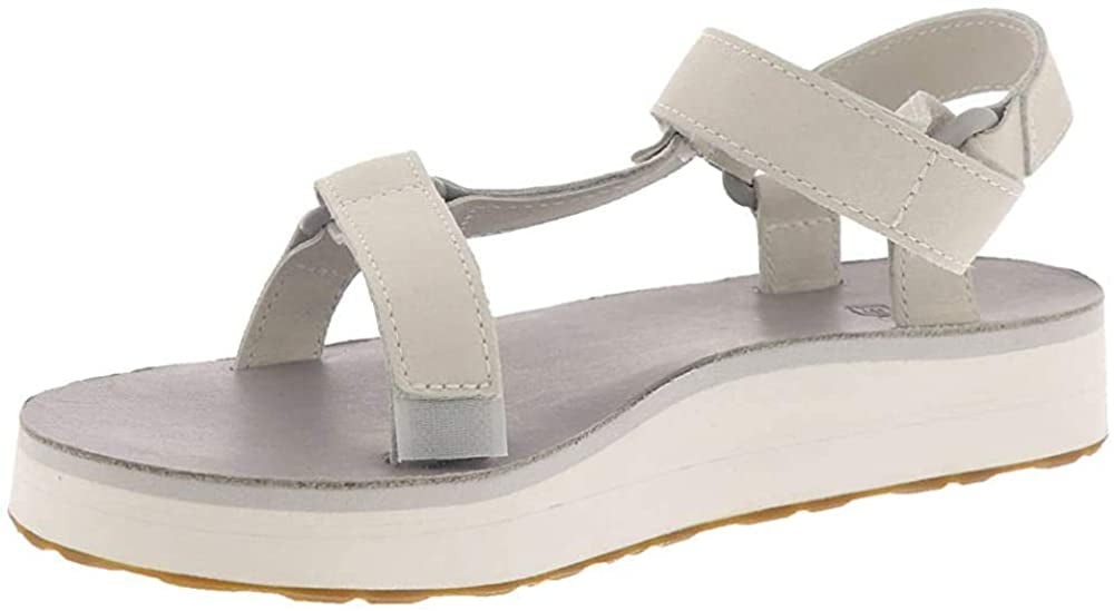 white teva midform sandals