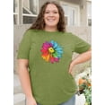thumbnail image 6 of XCHQRTI Plus Size Daisy Women Tshirt Graphic Oversized Tees Short Sleeve Casual Tee, 6 of 11