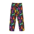 thumbnail image 5 of Goofa Colorful Cats Printed Soft Pajama Pants for Men, Wide Leg Comfy Casual Lounge Yoga Pants-XX-Large, 5 of 9