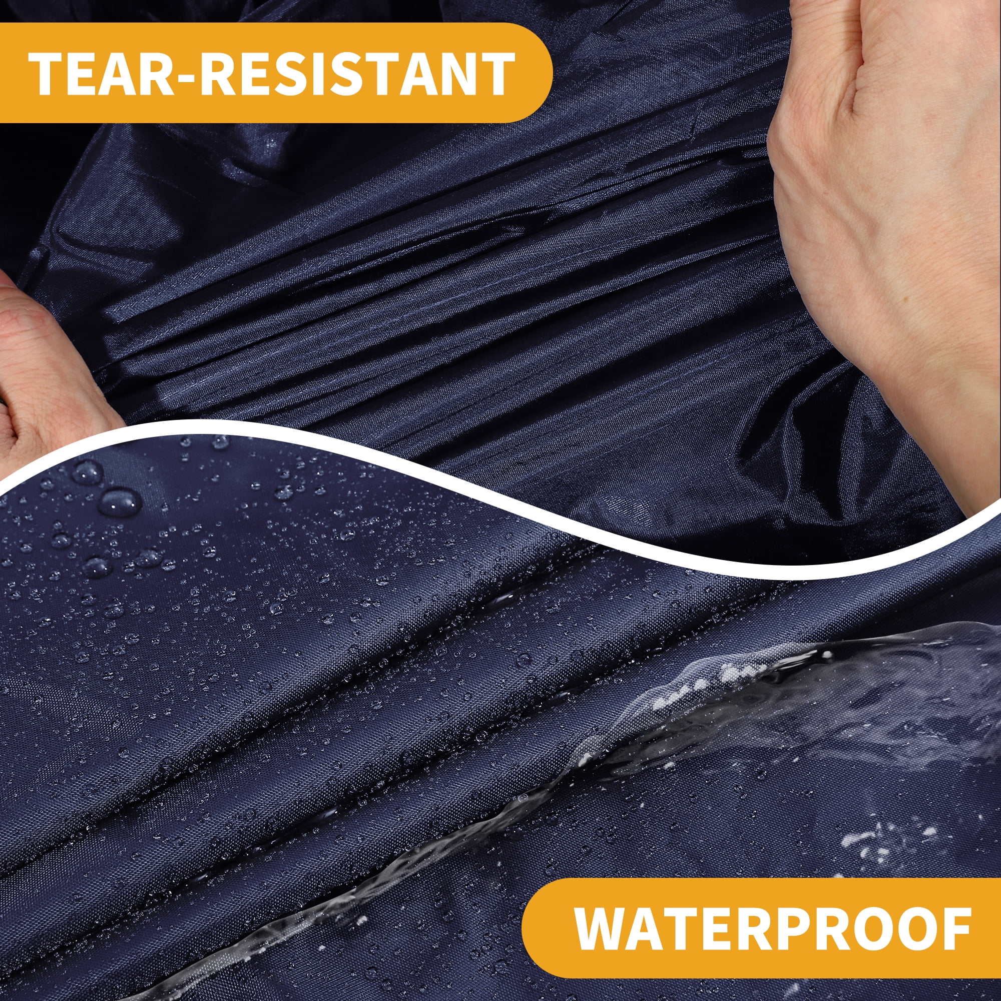 Unique Bargains 1pc Universal Waterproof Car Cover Navy Blue 181.1"x72.83"x66.93"