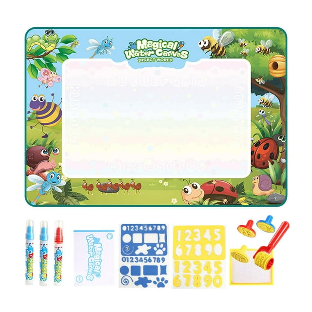 Tapete para de Agua Hugo Tablero para Garabatear Pintura Portátil Almohadilla para Colorear Reutilizable Tapete para Dibujar con Agua Juguete Verde