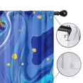 thumbnail image 4 of 42x63in Curtains 2 Panels for Kids Bedroom, Window Drapes for Kids Boys Girls Bedroom Curtains Designed To Spark Joy and Creativity, Liquid & Marble Print, 4 of 5
