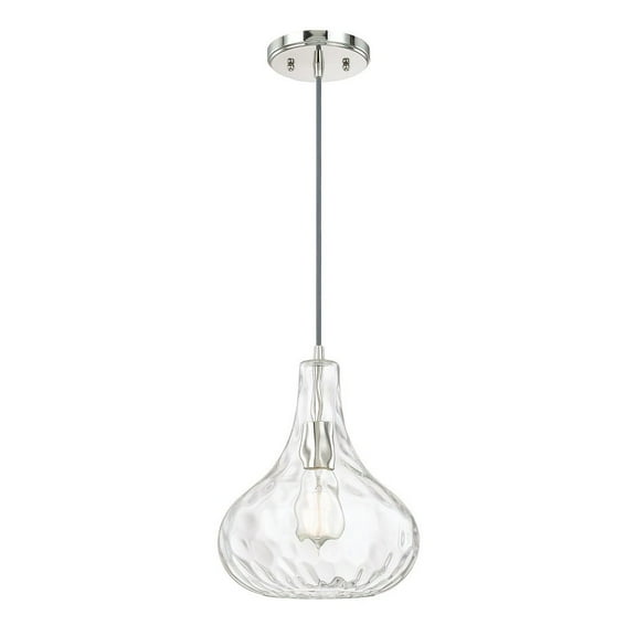 Austin Allen & Company Urban 1-light Polished Bubble Glass Nickel Pendant - Polished Nickel