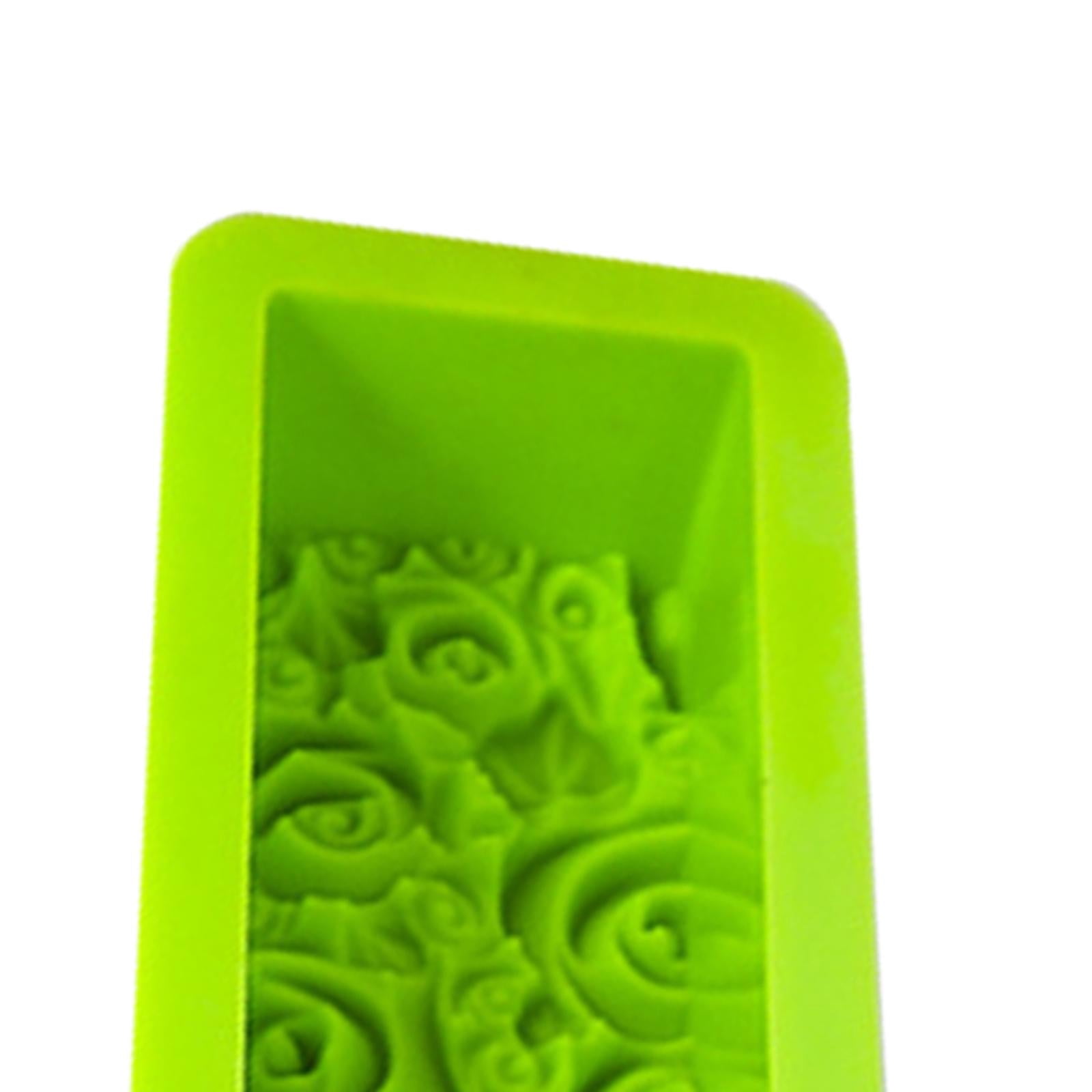 FVDPWYE 3D Silicone Mold Craft Wedding Candle Mould Rectangular Embossed DIY Handmde for green