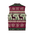 thumbnail image 7 of Dwelliawo Christmas Mens Sweater Vest Formal Knitted V Neck Pullovers Sweater Warm Sleeveless Xmas Ribbed Sweaters Regular Fit Going Out Stretch Vest Deep Red L, 7 of 7